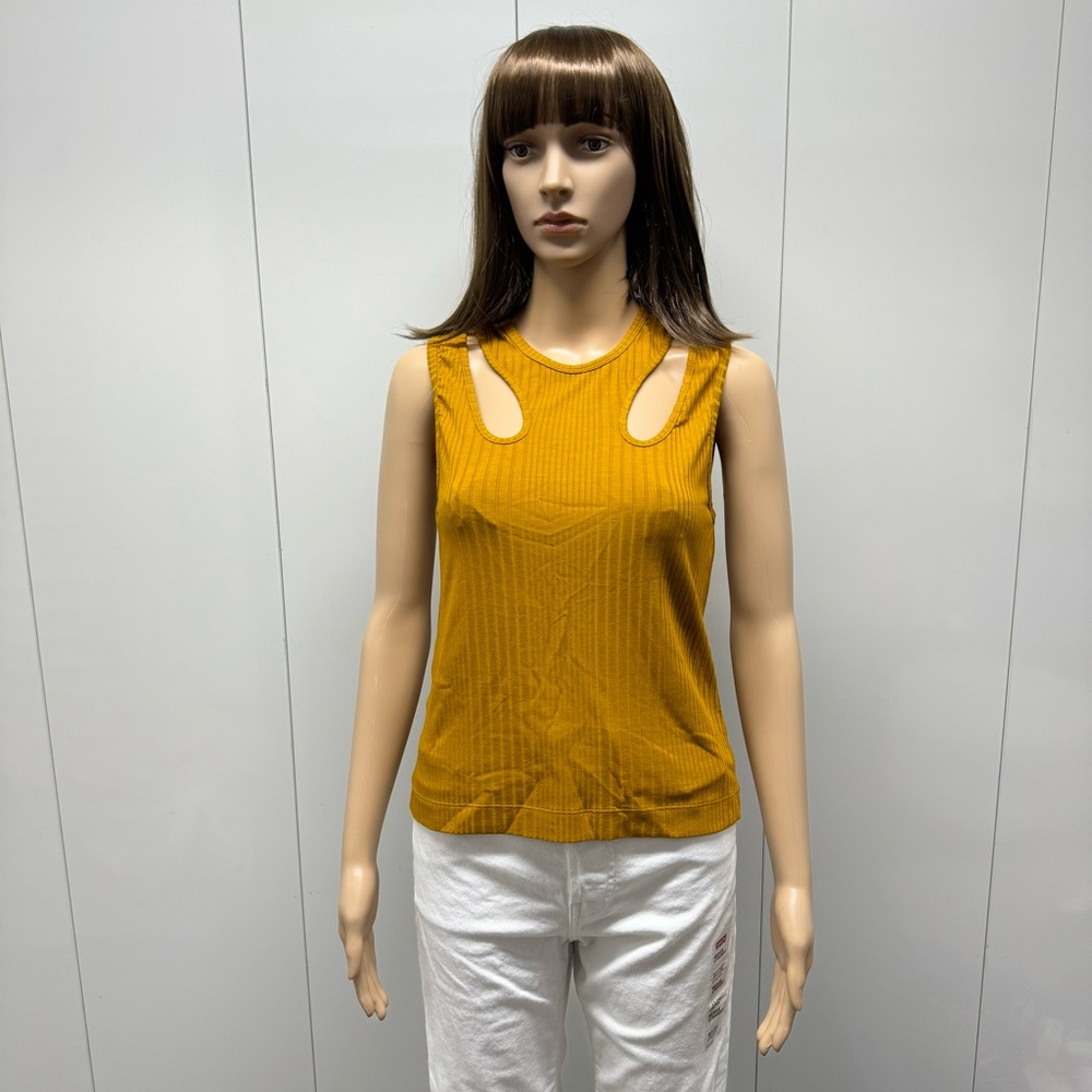 SALE PINKO CLIZIA RIBBED CUTOUT TOP